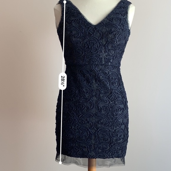 BCBG Marissa Rosette Embellished Sheath Dress - Picture 8 of 8